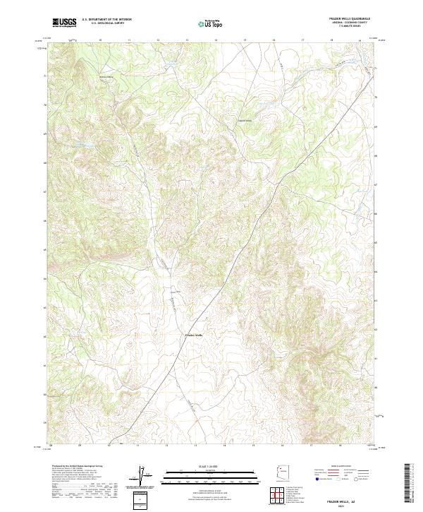 Frazier Wells, AZ — USGS 7.5-minute topo (2021)