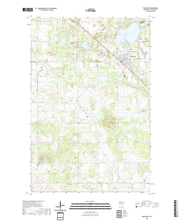 Pine River, MN — USGS 7.5-minute topo (2022)