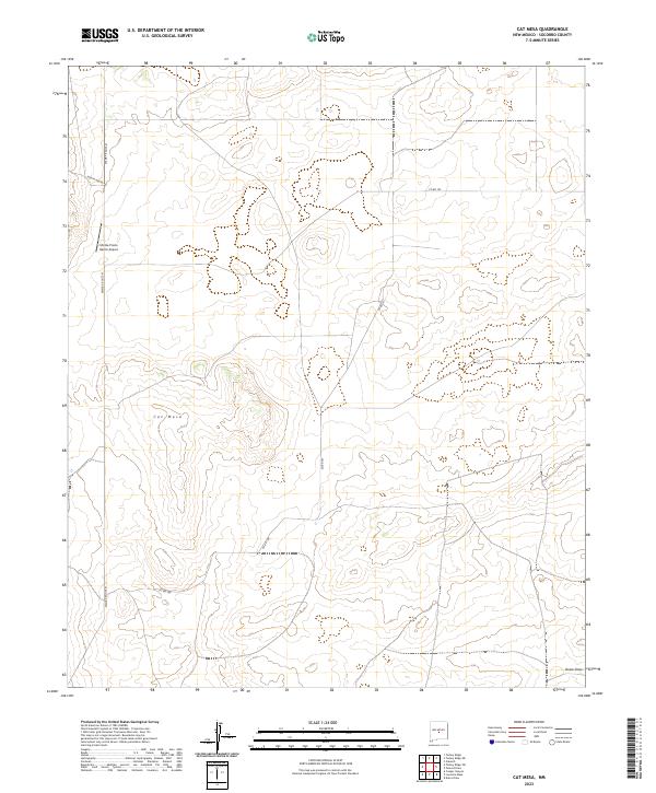 Cat Mesa, NM — USGS 7.5-minute topo (2023)