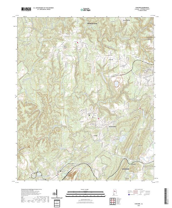 Concord, AL — USGS 7.5-minute topo (2024)