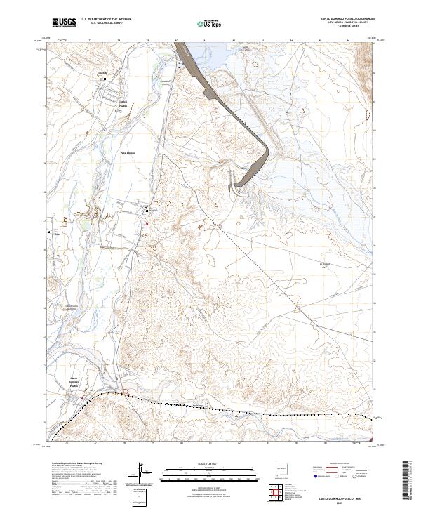 Santo Domingo Pueblo, NM — USGS 7.5-minute topo (2023)