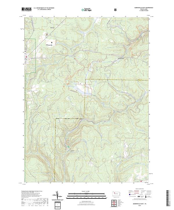 Marienville East, PA — USGS 7.5-minute topo (2023)