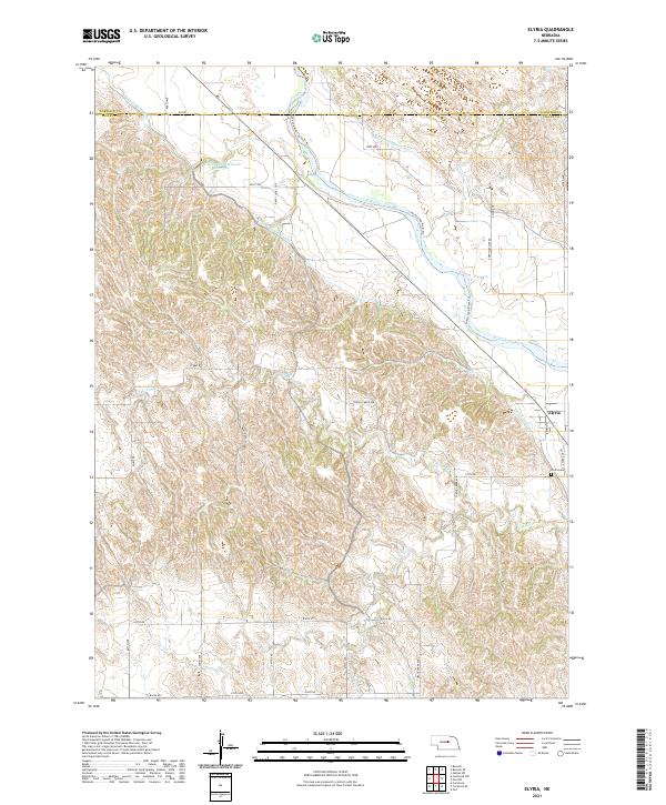 Elyria, NE — USGS 7.5-minute topo (2021)