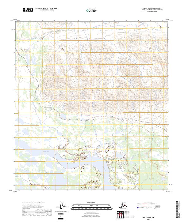 Healy A-1 SW, AK — USGS 7.5-minute topo (2024)