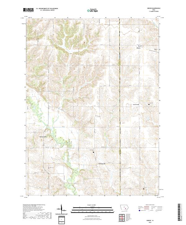 Gibson, IA — USGS 7.5-minute topo (2022)