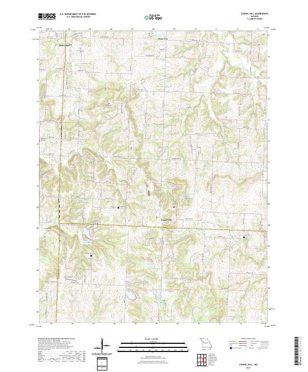 Chapel Hill, MO — USGS 7.5-minute topo (2021)