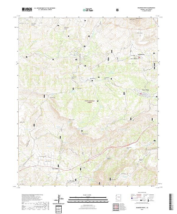 Diamond Point, AZ — USGS 7.5-minute topo (2021)