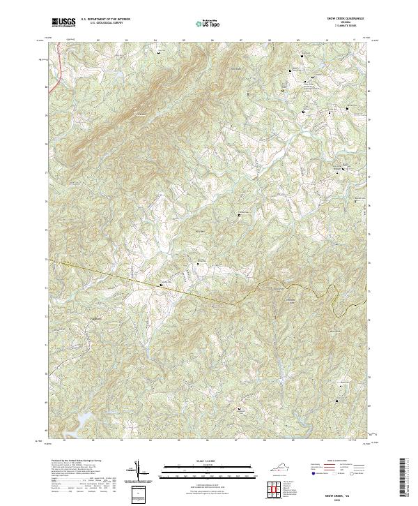 Snow Creek, VA — USGS 7.5-minute topo (2022)
