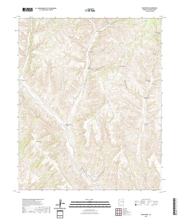 Bear Ridge, AZ — USGS 7.5-minute topo (2021)