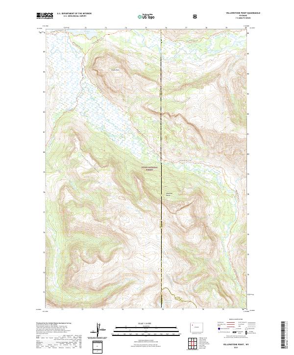 Yellowstone Point, WY — USGS 7.5-minute topo (2021)