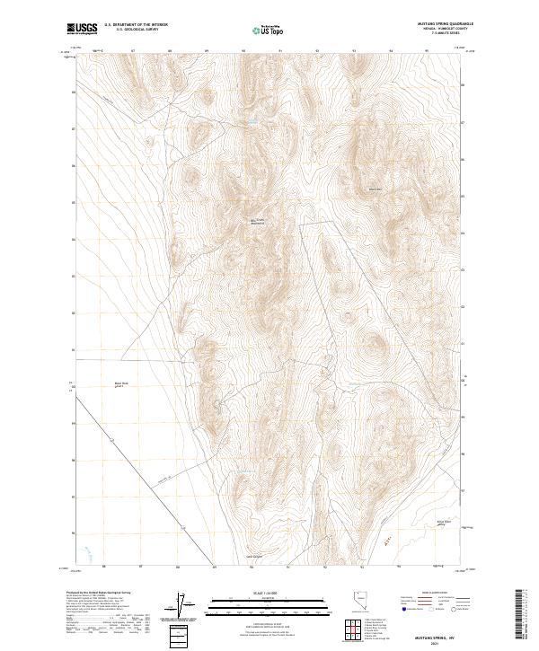 Mustang Spring, NV — USGS 7.5-minute topo (2021)