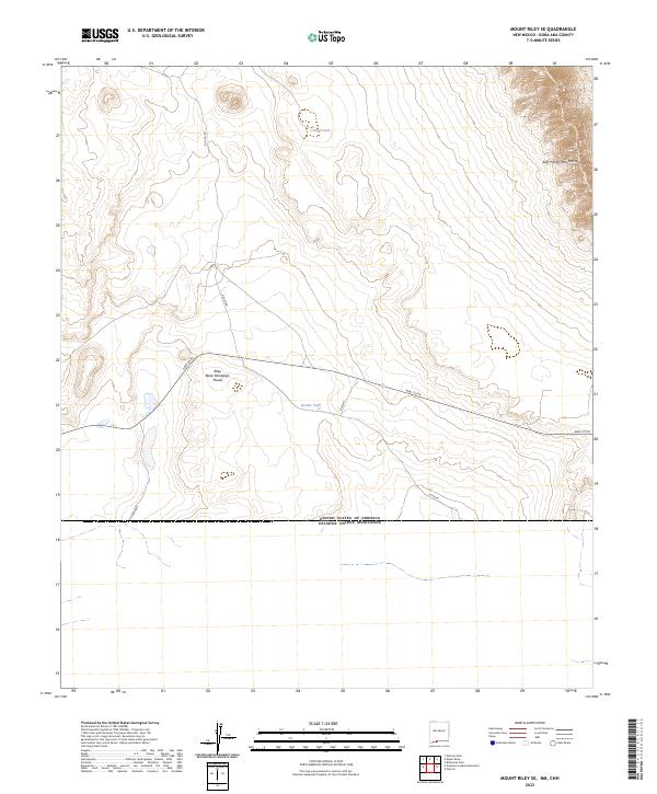 Mount Riley SE, NM,CHH, US — USGS 7.5-minute topo (2023)