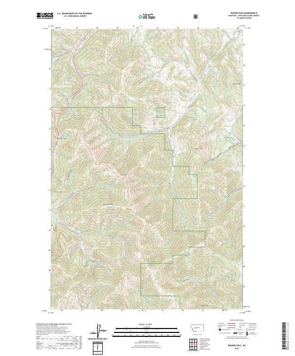 Rogers Pass, MT — USGS 7.5-minute topo (2024)