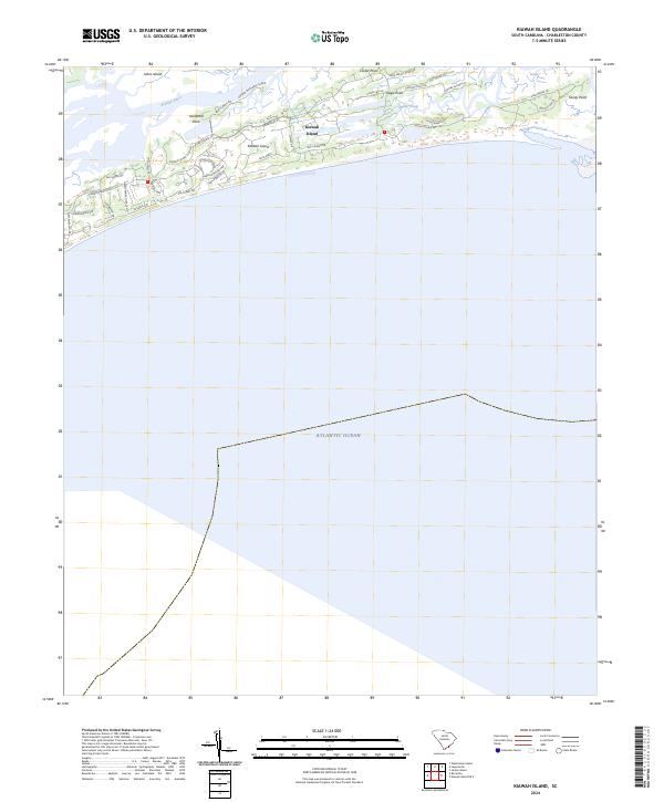 Kiawah Island, SC — USGS 7.5-minute topo (2024)