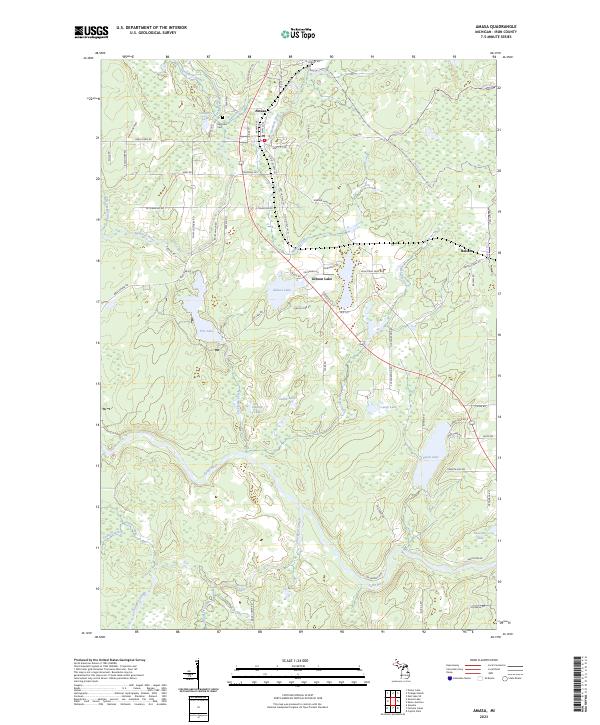 Amasa, MI — USGS 7.5-minute topo (2023)