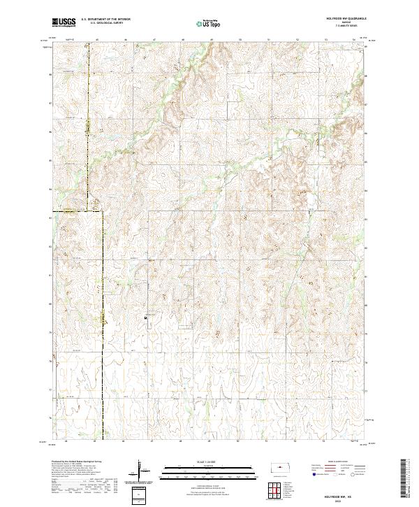 Holyrood NW, KS — USGS 7.5-minute topo (2022)