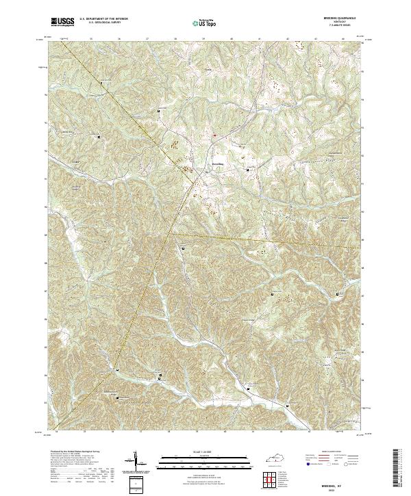 Breeding, KY — USGS 7.5-minute topo (2022)