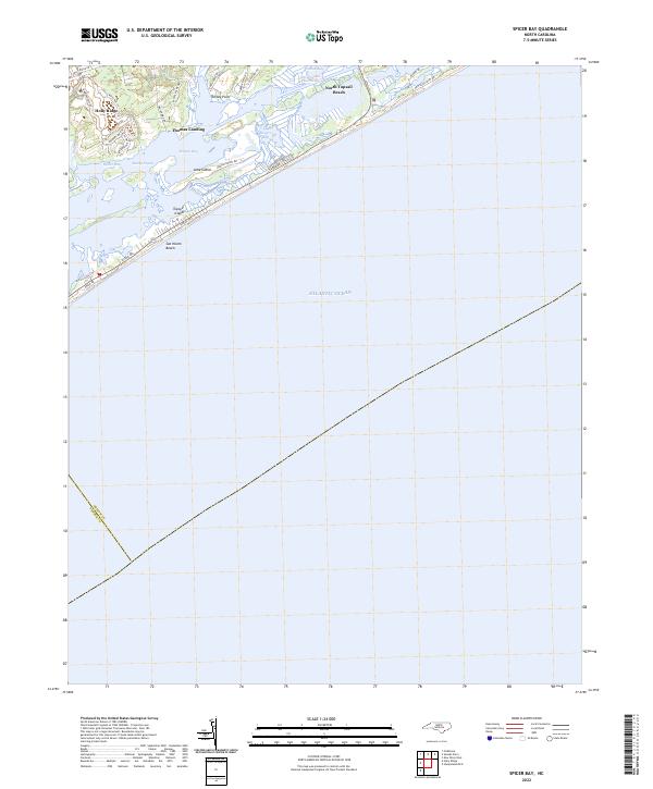 Spicer Bay, NC — USGS 7.5-minute topo (2022)