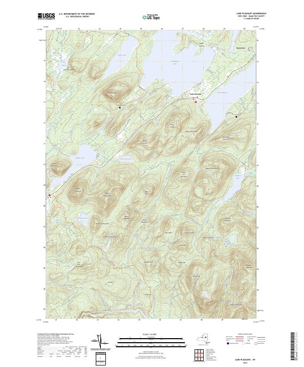 Lake Pleasant, NY — USGS 7.5-minute topo (2023)