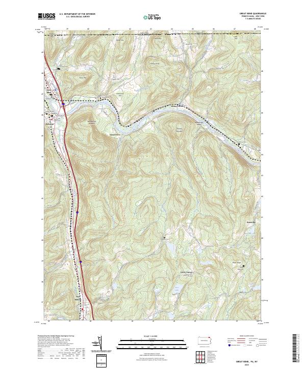 Great Bend, PA-NY — USGS 7.5-minute topo (2023)
