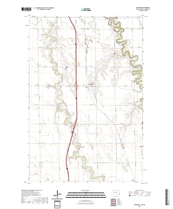 Christine, ND-MN — USGS 7.5-minute topo (2024)