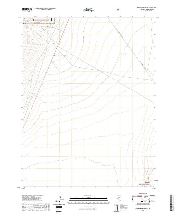 Birch Creek Ranch, NV — USGS 7.5-minute topo (2021)