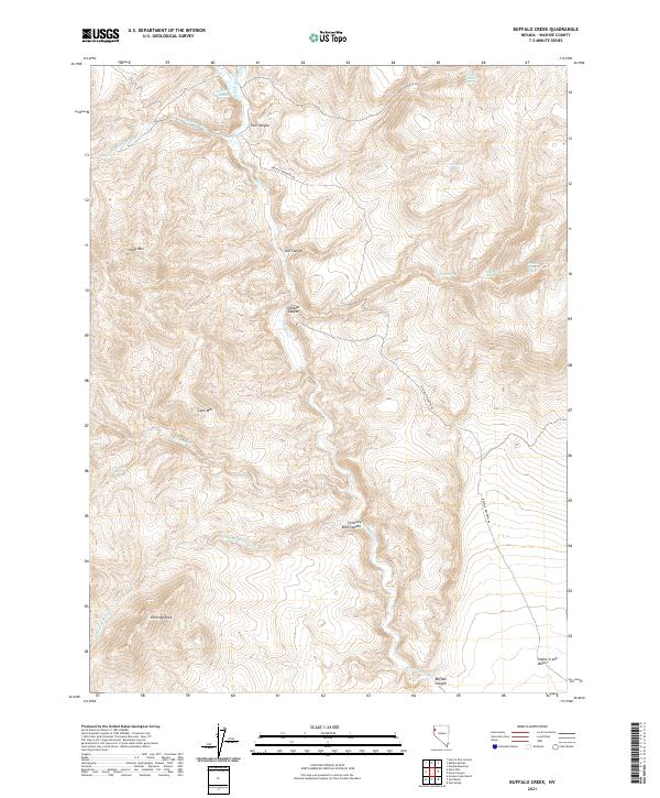 Buffalo Creek, NV — USGS 7.5-minute topo (2021)