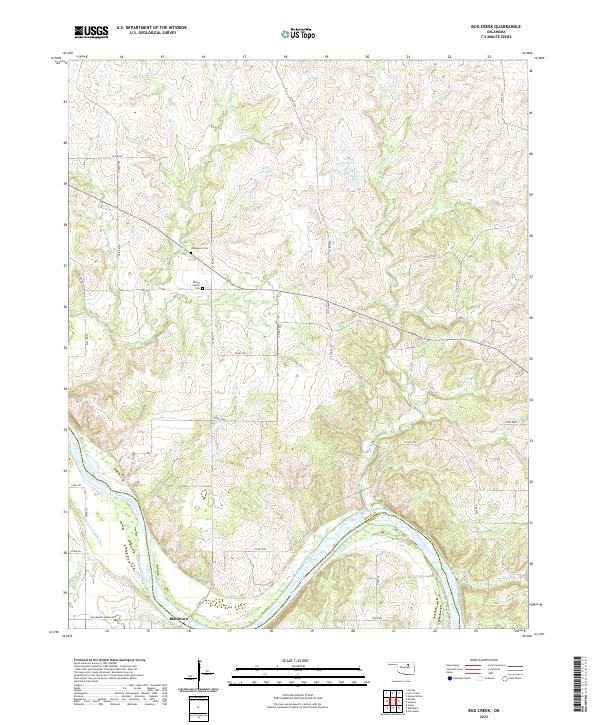 Bug Creek, OK — USGS 7.5-minute topo (2022)