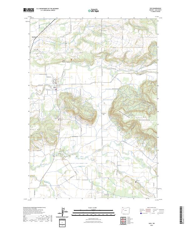 Scio, OR — USGS 7.5-minute topo (2023)