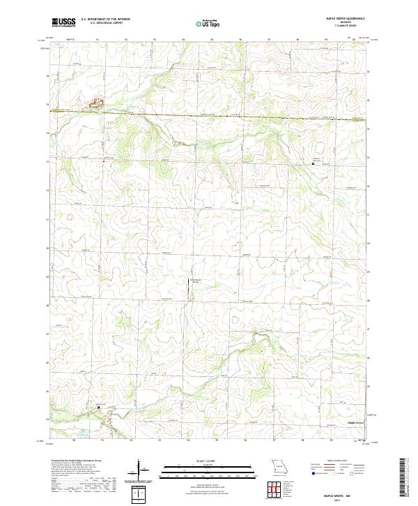 Maple Grove, MO — USGS 7.5-minute topo (2021)