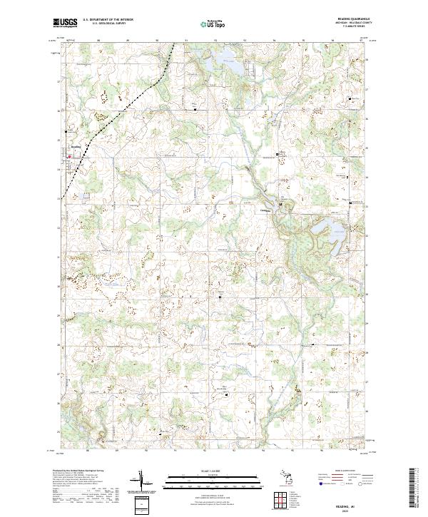 Reading, MI — USGS 7.5-minute topo (2023)