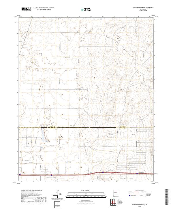 Longhorn Reservoir, NM — USGS 7.5-minute topo (2023)