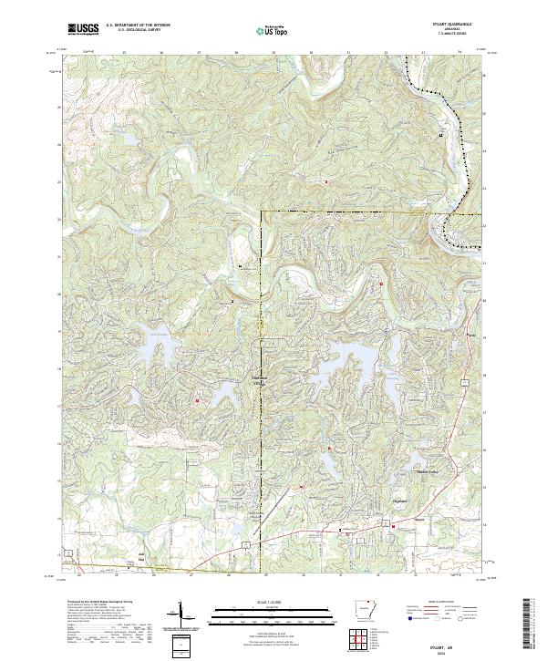 Stuart, AR — USGS 7.5-minute topo (2024)