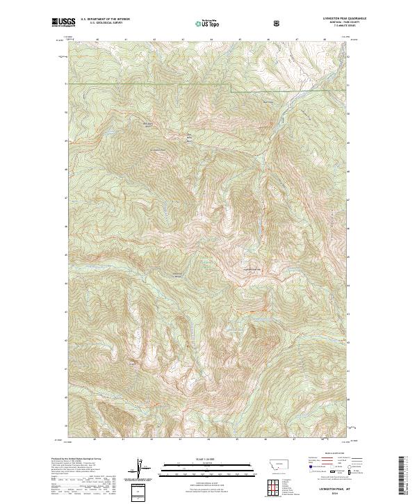 Livingston Peak, MT — USGS 7.5-minute topo (2024)