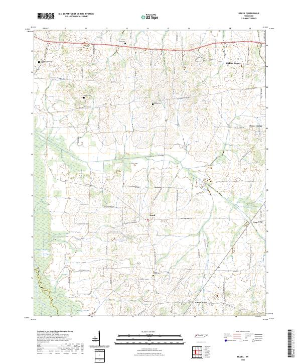 Brazil, TN — USGS 7.5-minute topo (2022)
