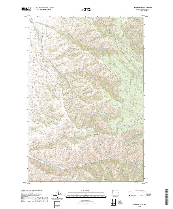 Peterson Ridge, OR — USGS 7.5-minute topo (2023)