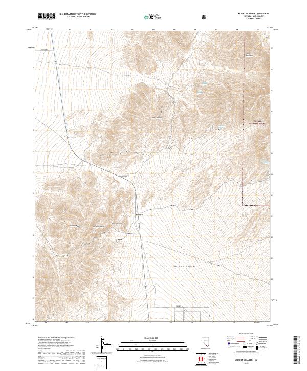 Mount Schader, NV — USGS 7.5-minute topo (2021)