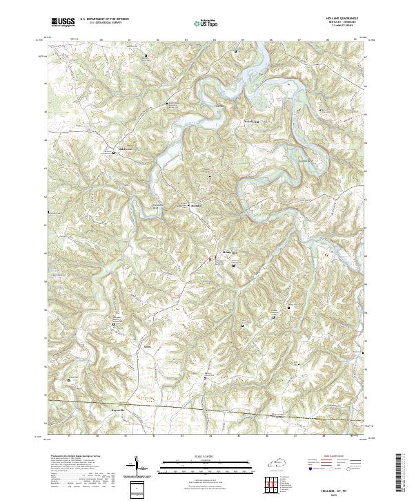 Holland, KY-TN — USGS 7.5-minute topo (2022)