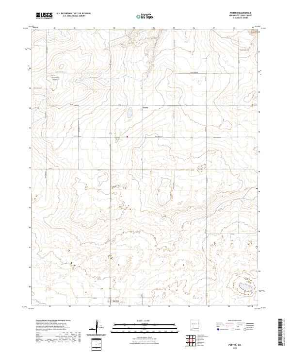 Porter, NM — USGS 7.5-minute topo (2023)