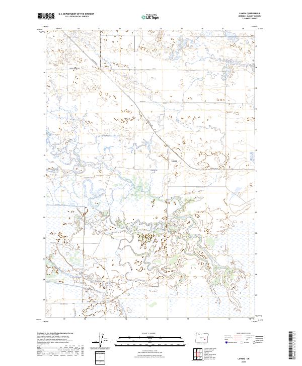 Lawen, OR — USGS 7.5-minute topo (2023)