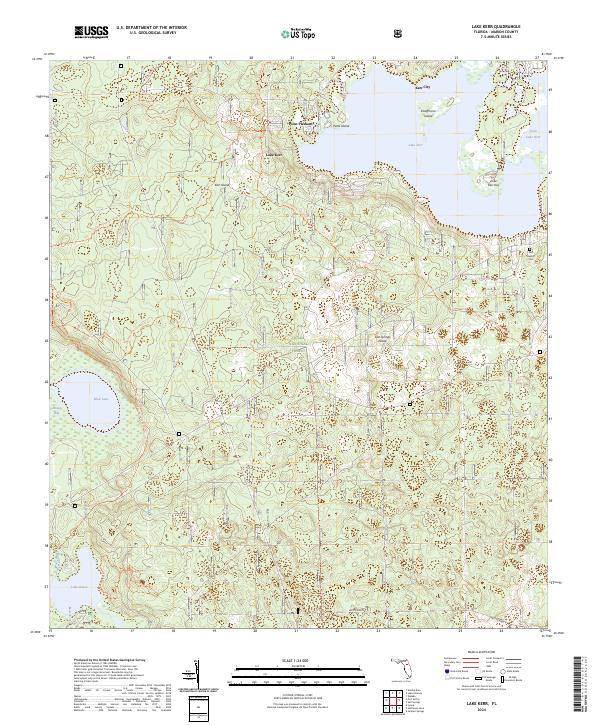 Lake Kerr, FL — USGS 7.5-minute topo (2024)
