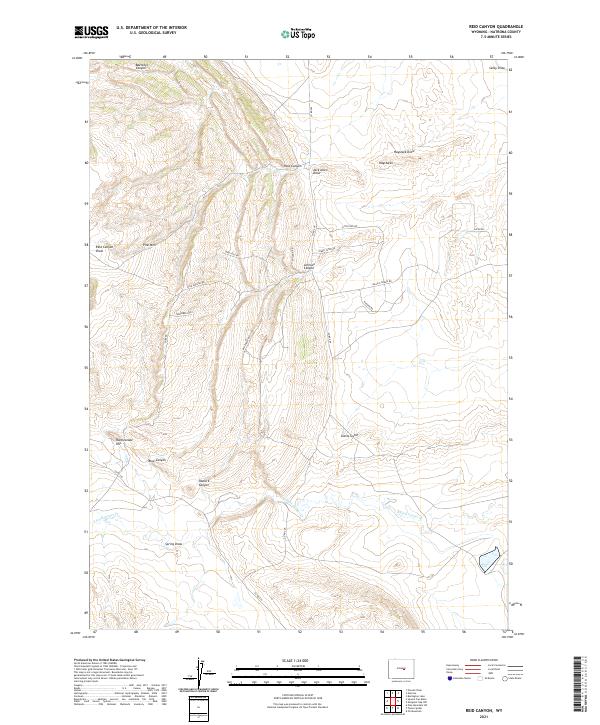 Reid Canyon, WY — USGS 7.5-minute topo (2021)