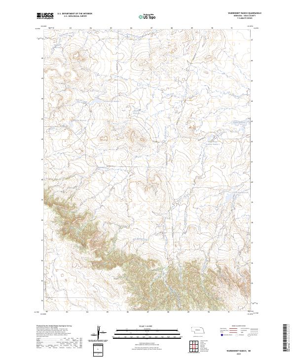 Warbonnet Ranch, NE — USGS 7.5-minute topo (2023)