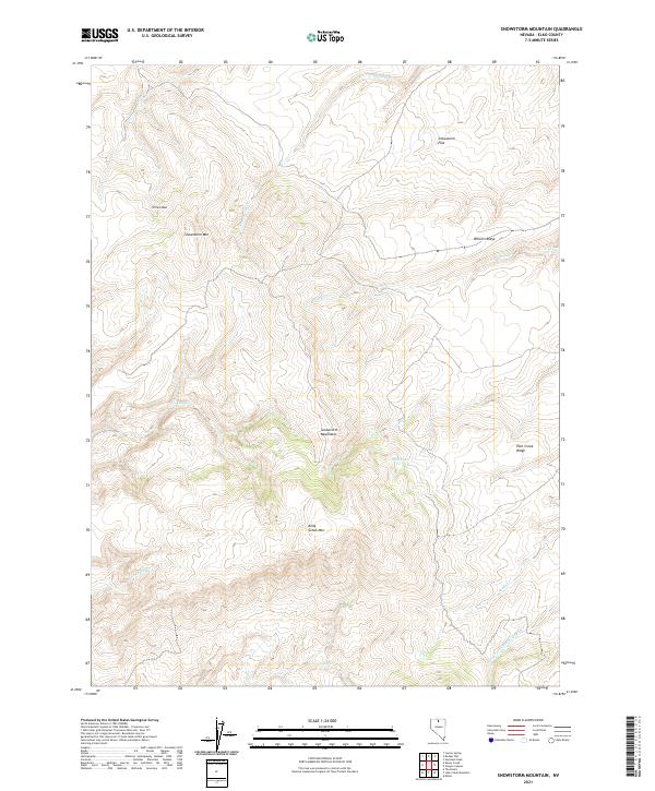 Snowstorm Mountain, NV — USGS 7.5-minute topo (2021)