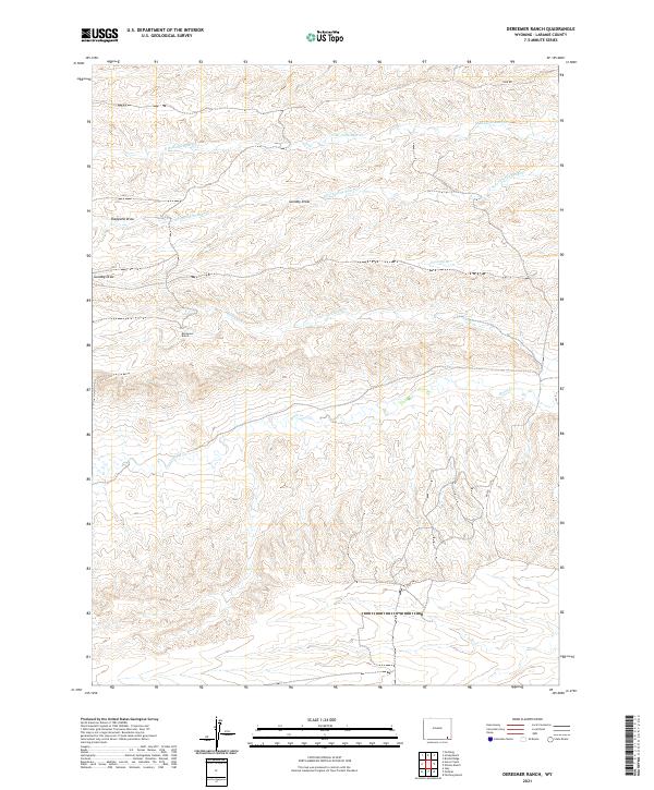 Dereemer Ranch, WY — USGS 7.5-minute topo (2021)