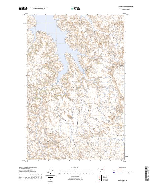 Gilbert Creek, MT — USGS 7.5-minute topo (2024)