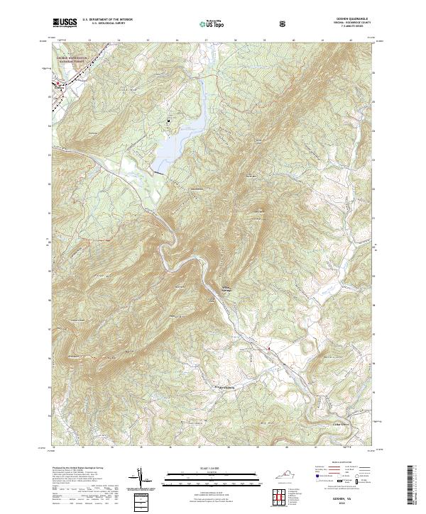 Goshen, VA — USGS 7.5-minute topo (2022)