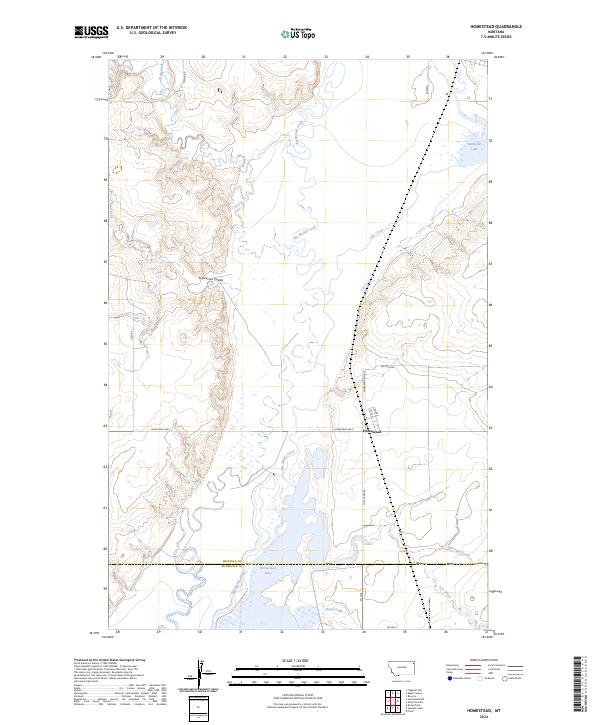 Homestead, MT — USGS 7.5-minute topo (2024)