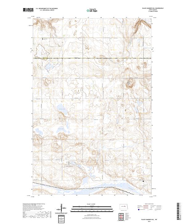 Black Hammer Hill, ND — USGS 7.5-minute topo (2024)