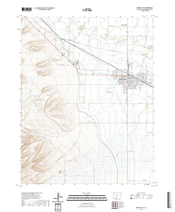Monte Vista, CO — USGS 7.5-minute topo (2022)
